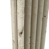 Set of three old radiators with flowered blades in cast iron 20th century