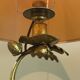 Lampe doré feuilles de chêne