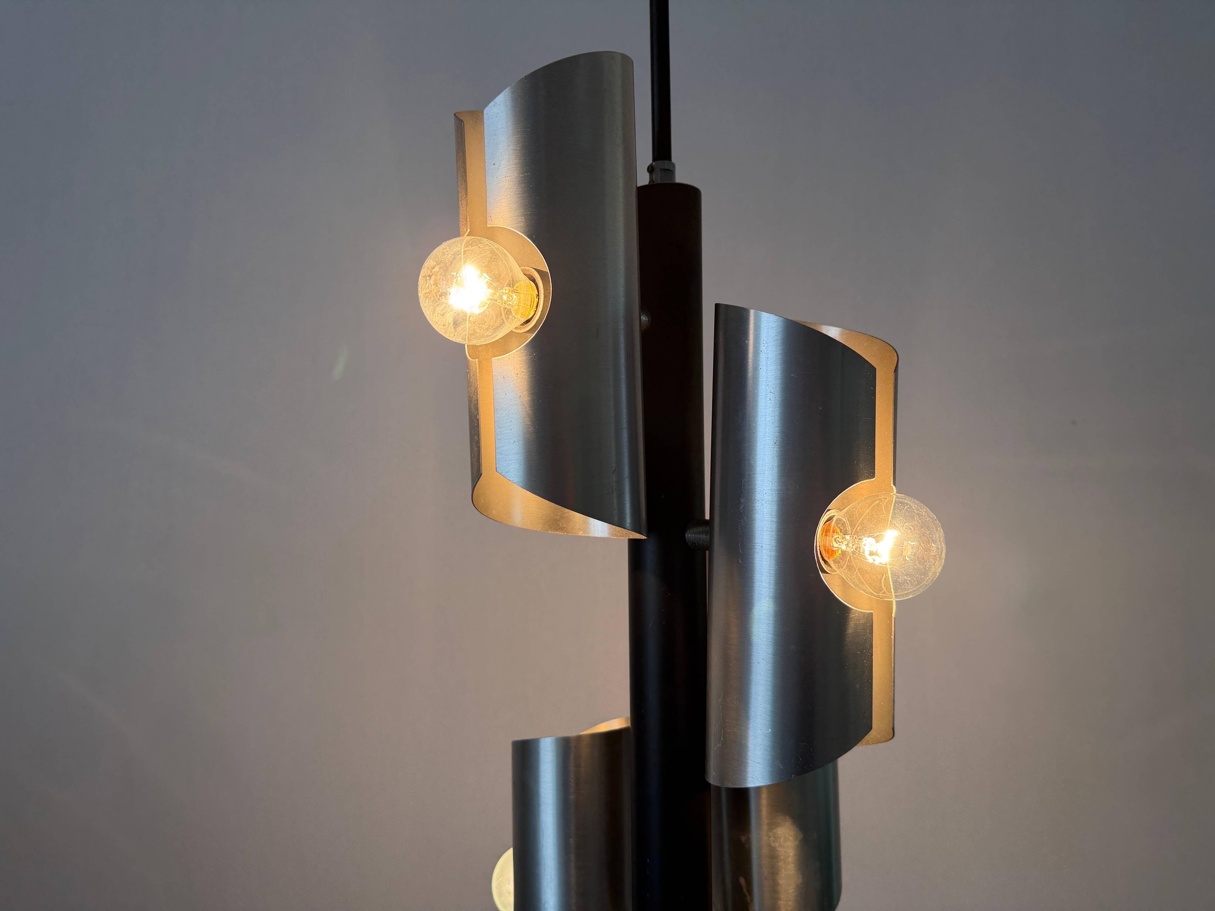Metal ceiling light with 4 heads, 1960s, Germany