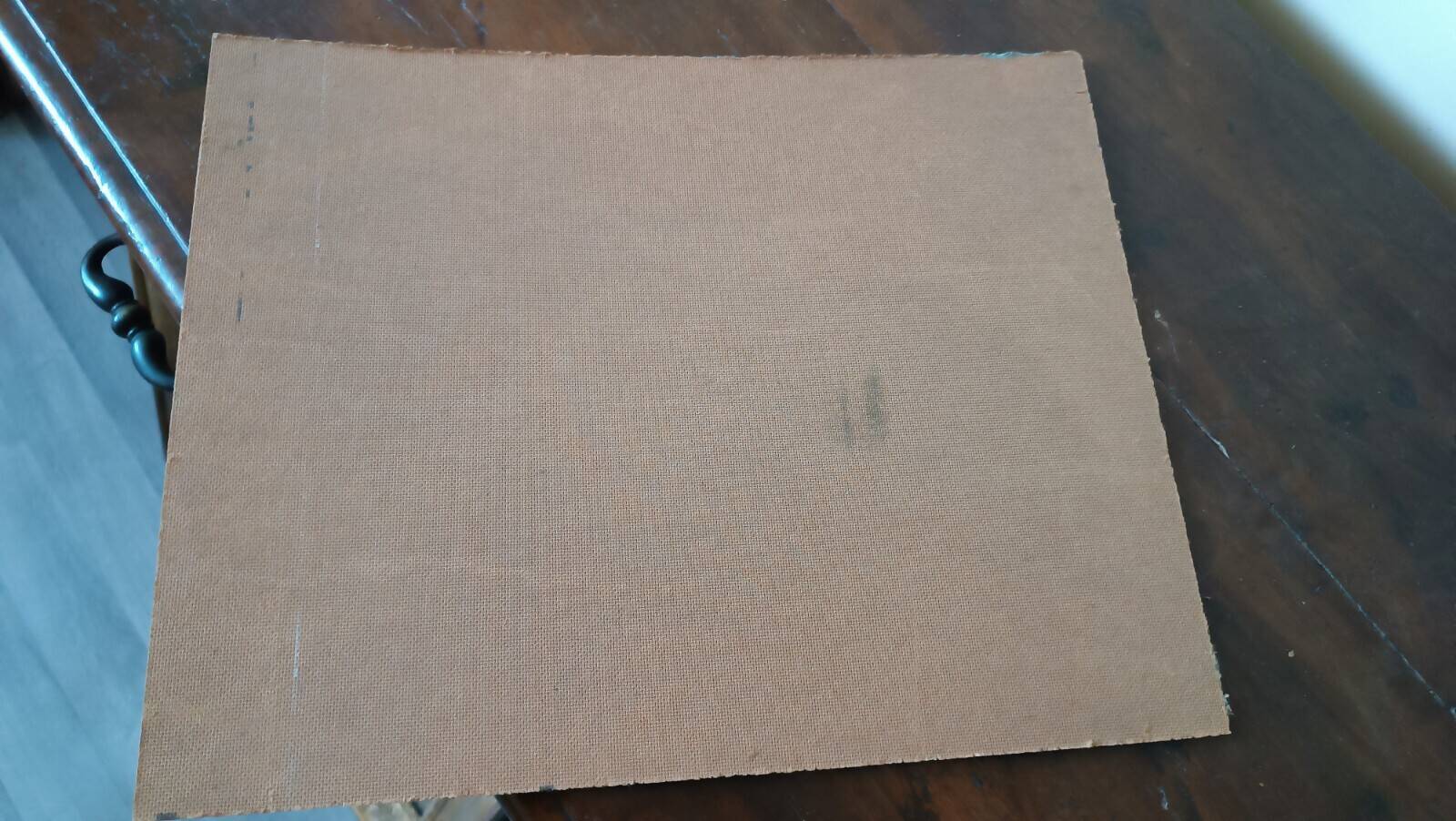 Oil painting on faesite from the 50s signed roos mountain landscape