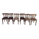 (Lot) 6 wooden bistro chairs