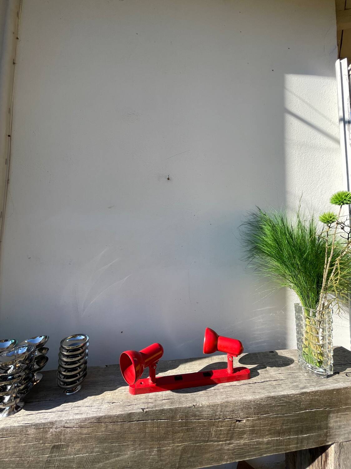 Applique 2 spots orientables en métal rouge