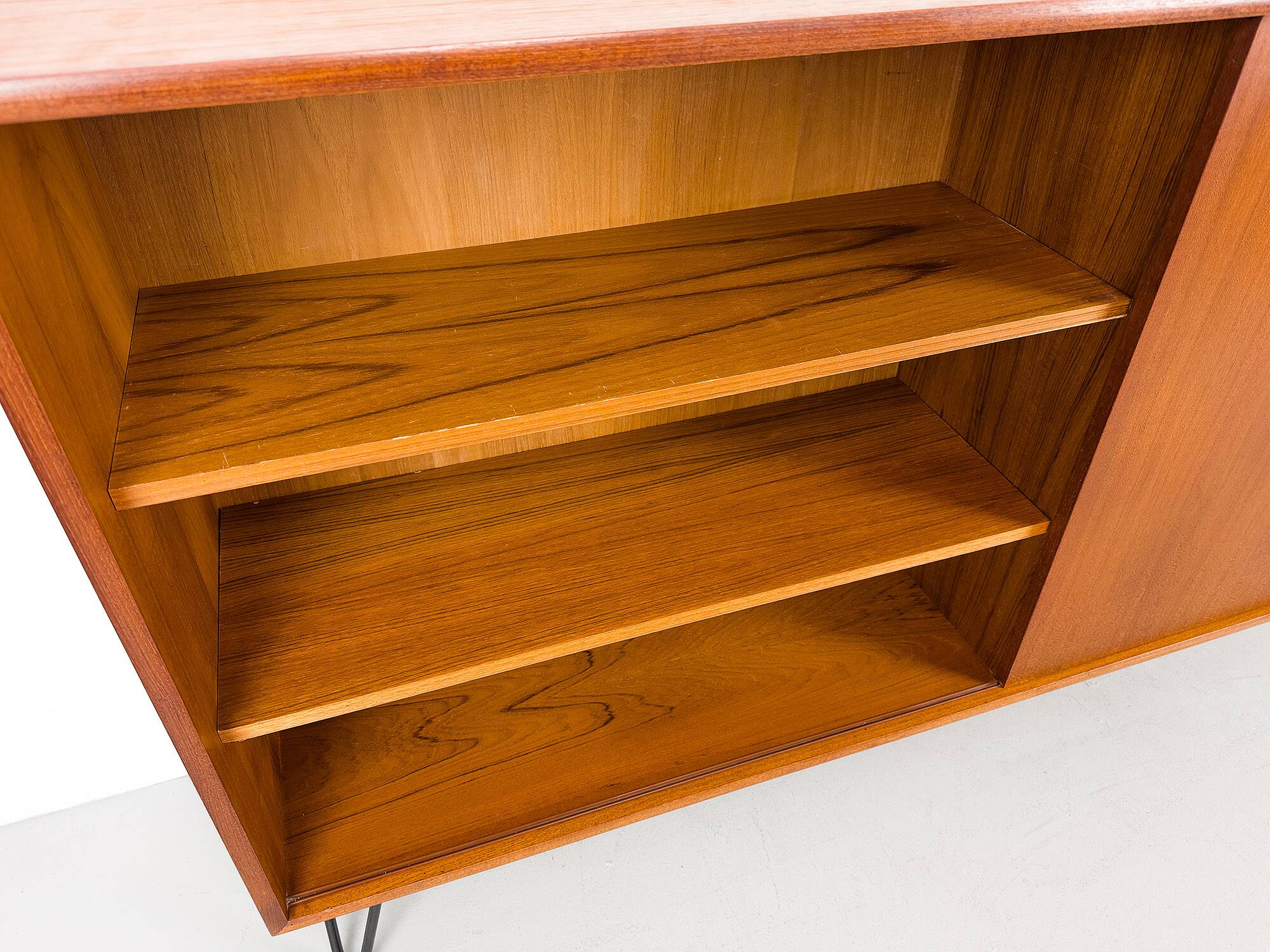 Teak Bookcase with One Sliding Door from Wk Möbel, 1960s