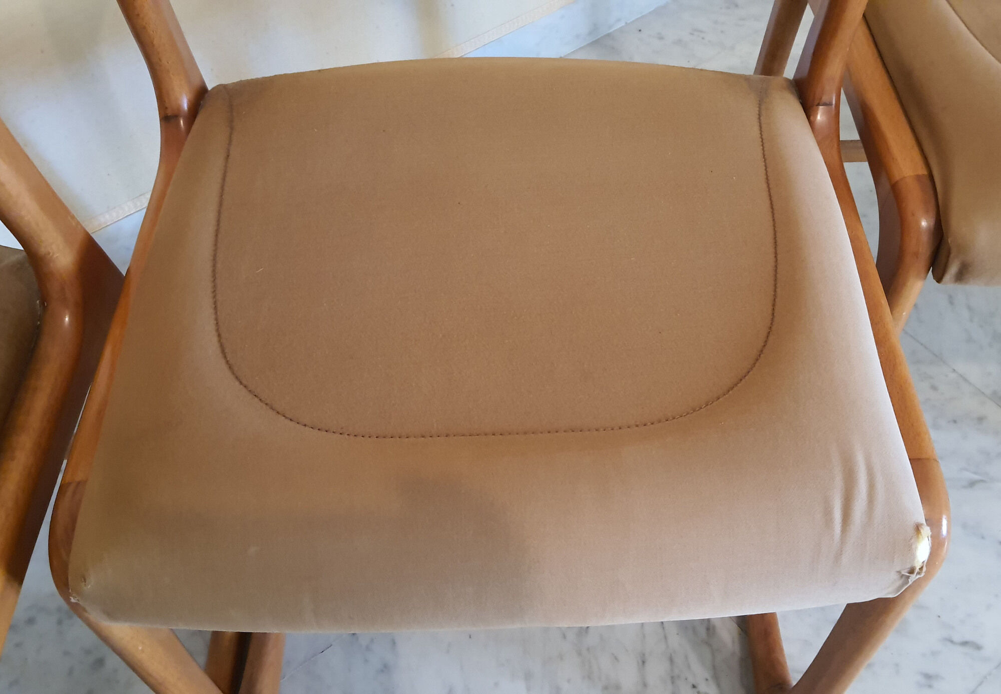 3 chairs Baumann Sled 1960 original fabric