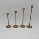 Series of 4 Scandinavian brass candle holders