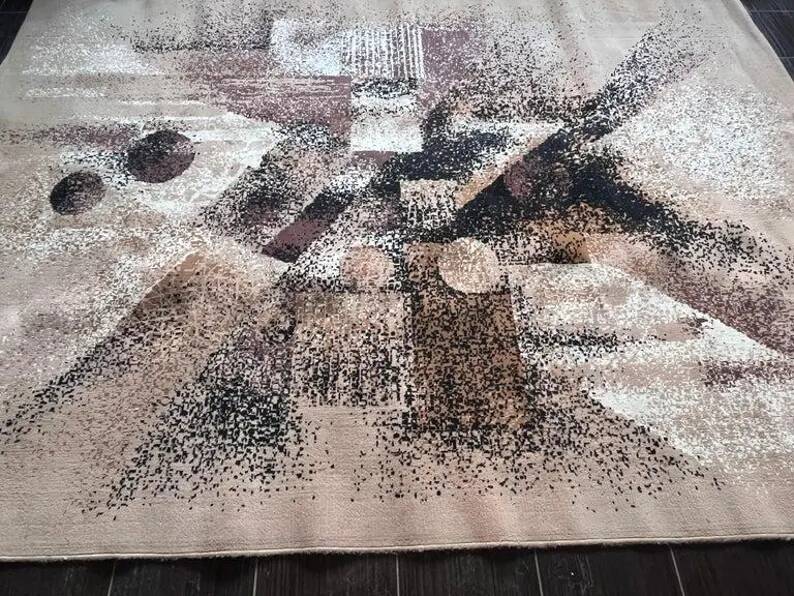 1980s Big design mid century Abstract Rug/carpet, Czechoslovakia