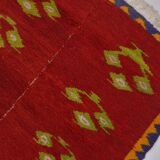 Vintage Handmade Angora Wool Rug sku 1670