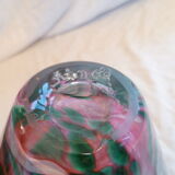 Vase in multilayer glass paste Biot signed Arnold