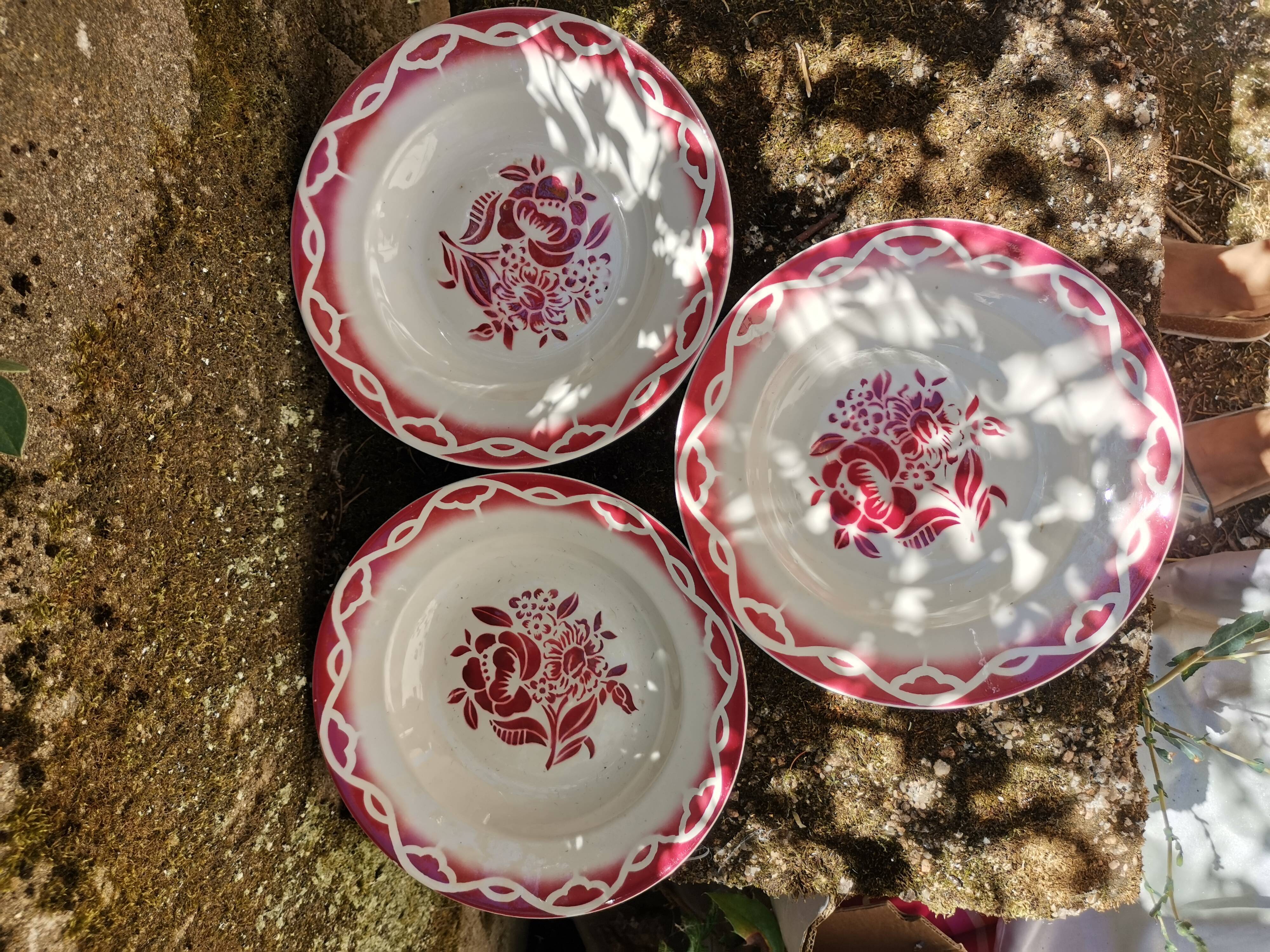 3 hollow plates Digoin Odette