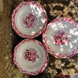 Lot 3 assiettes creuses Digoin Odette