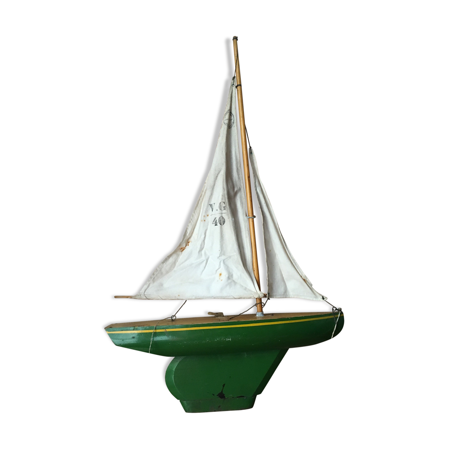 Wooden sailboat