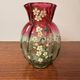 Antique Legras Rubina vase – Floral enamelled glass – Art Nouveau
