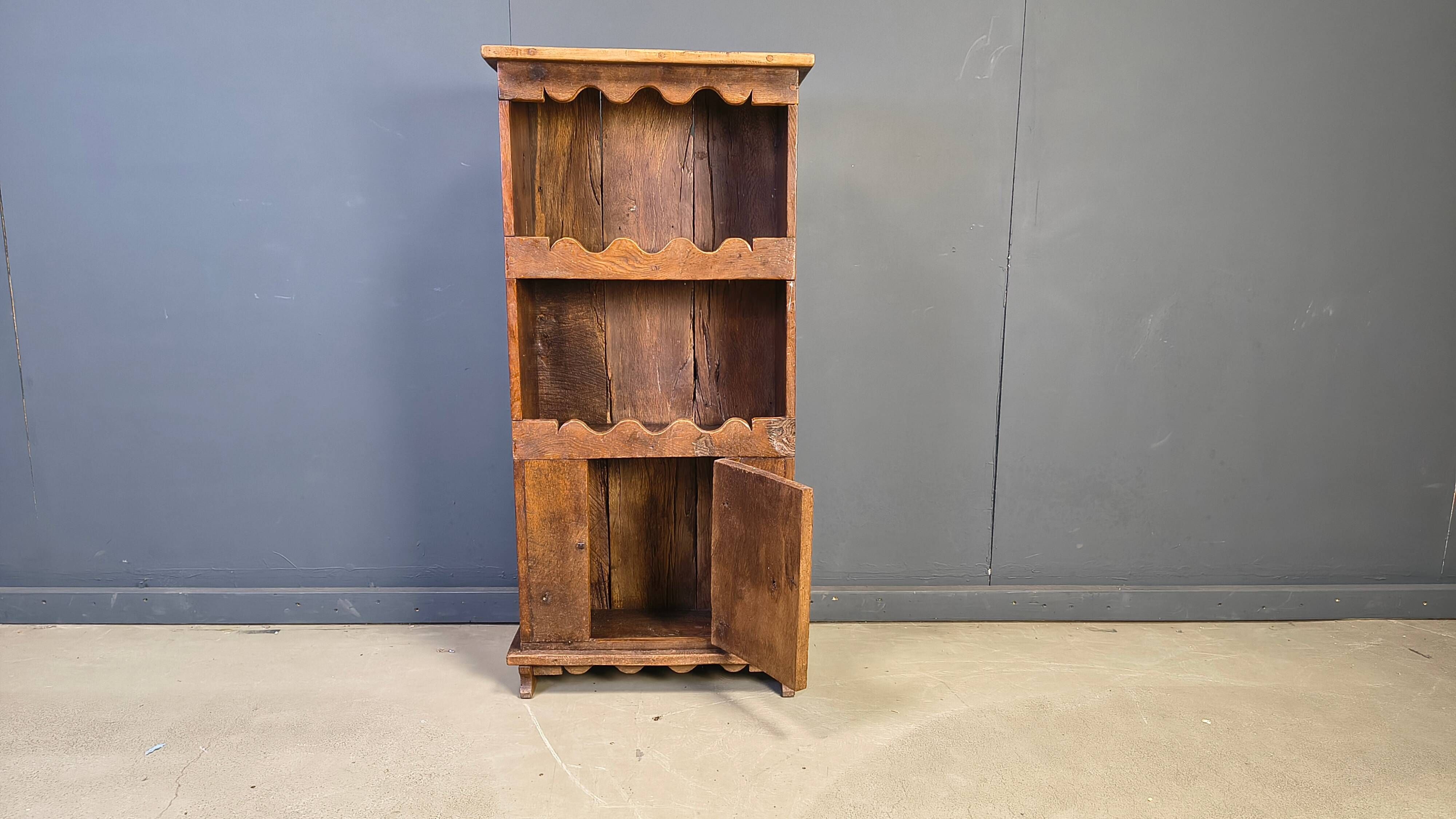 Rustic folk art 'travail populaire' cabinet, France, 19th century