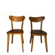 Pair of mismatched vintage chairs - 50s minimalist design