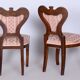 Biedermeier Oak Seating Set in Walnut, Austria, 1840s, Set of 5