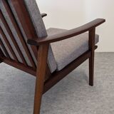 Scandinavian style armchair in teak, Eastern Europe around 1950.