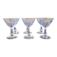 6 verres à pied en cristal ciselé