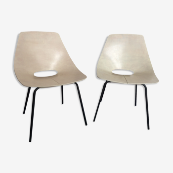 Pair of chairs barrel Guariche