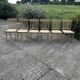 Set of 6 raw wood chairs