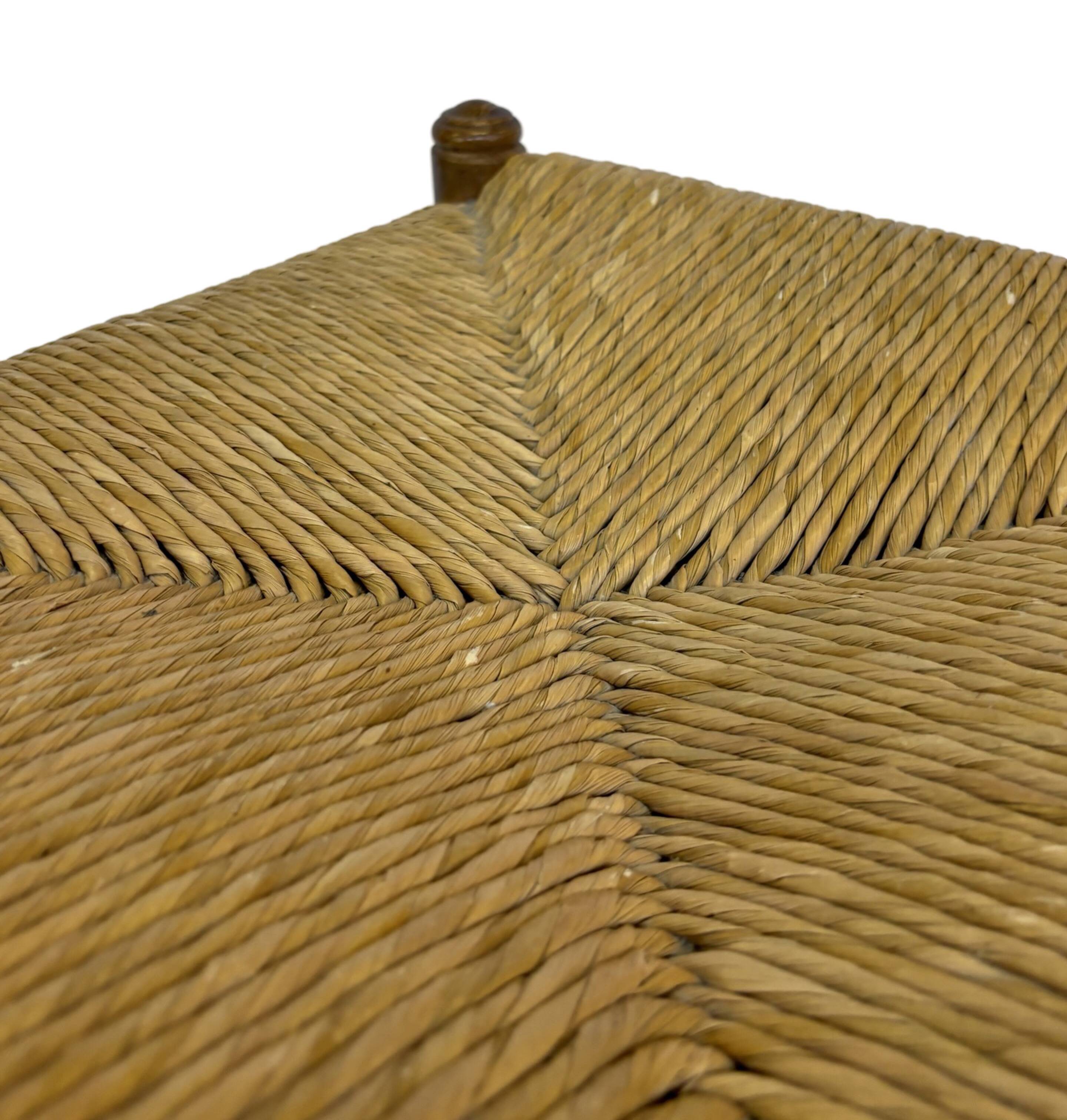 Vintage Danish papercord stool rope beech mid century '60s design