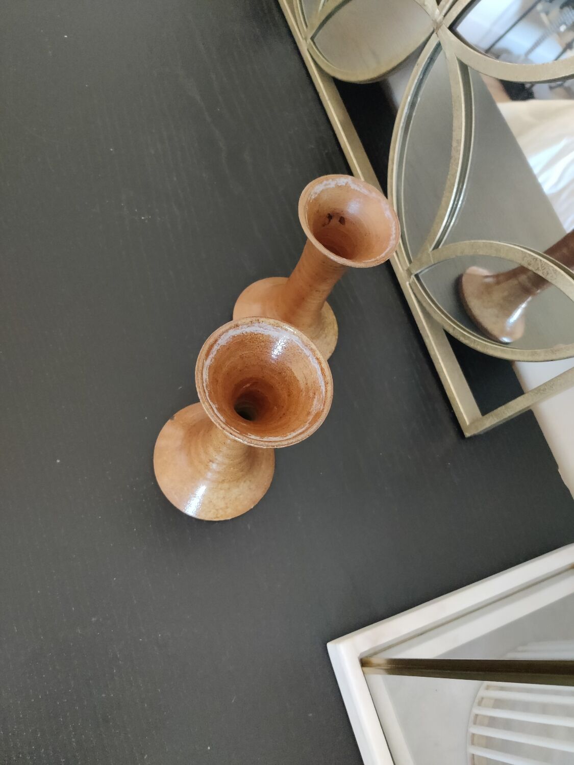 Pair of candle holders