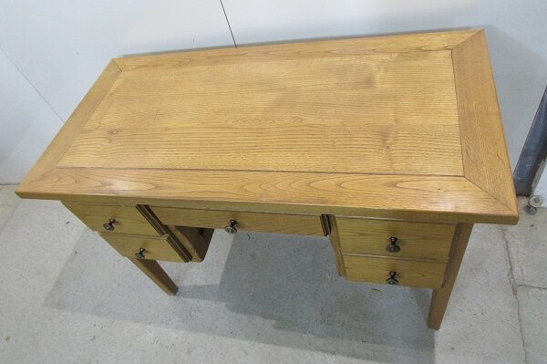 Danish-style blond oak desk