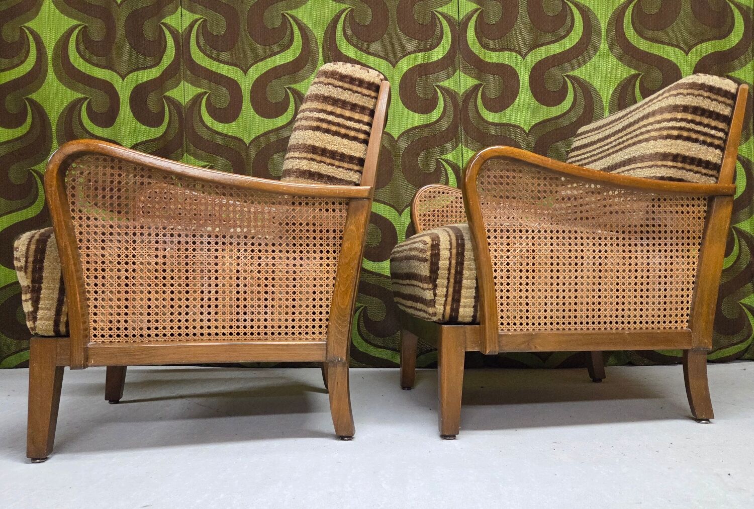Art Deco armchair pair 1950