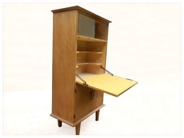 Secretary bar solid wood light years 1950/1960