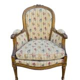 Louis XVI shepherdess in floral fabric