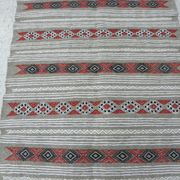 Geometric woven rug with fringes – Ethnic style – Hallway & interior
