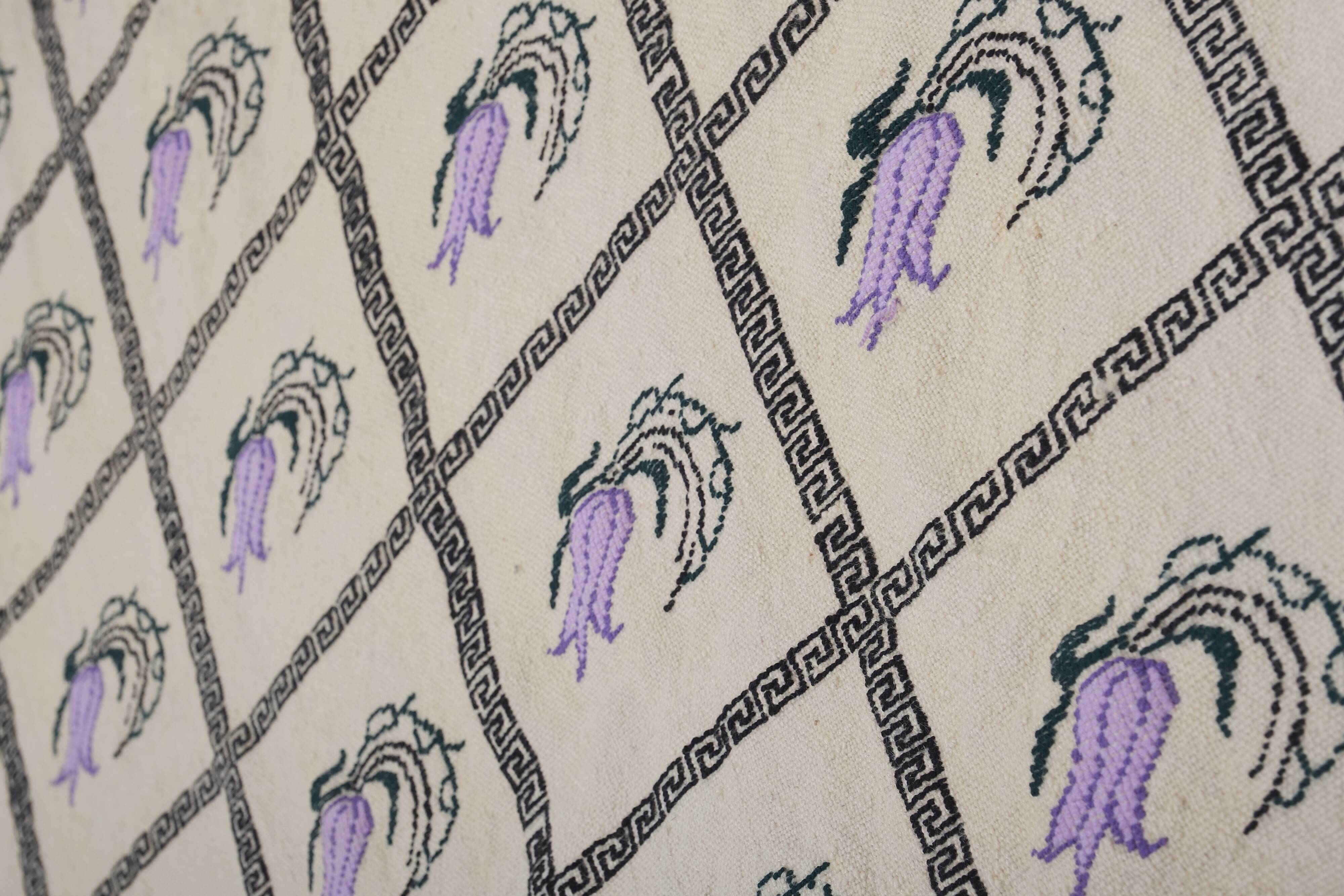 Vintage Turkish Oushak Handwoven Rug 174x250 cm