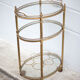 Brass service 3 floors, trolley with wheels