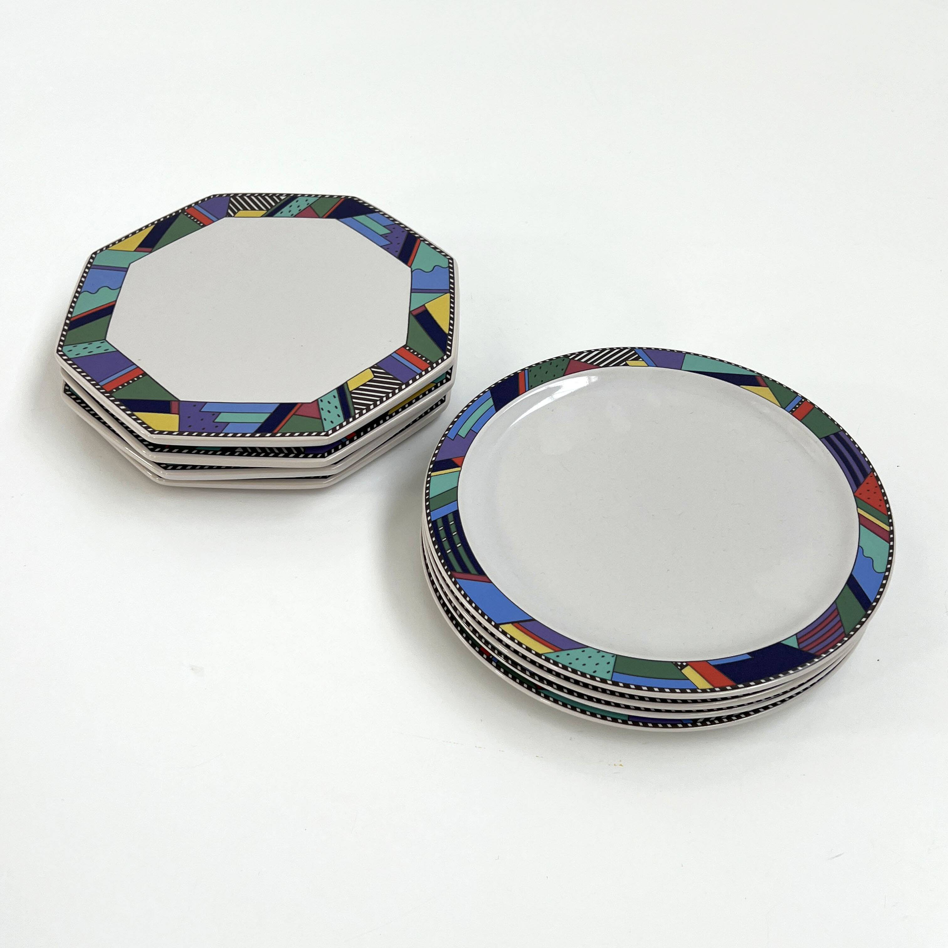 Set of 8 Scenario Metropol plates by Barbara Brenner for Rosenthal, 90