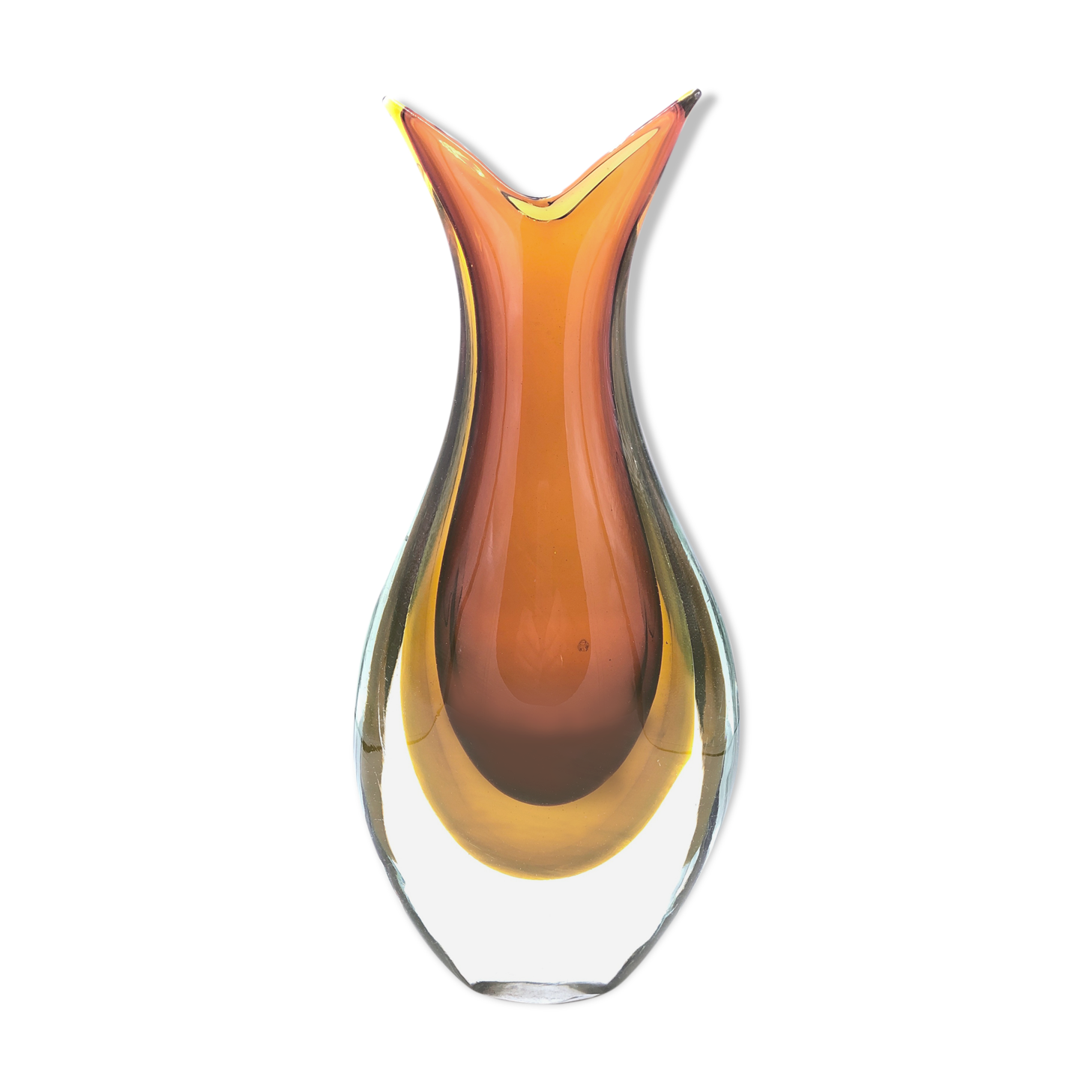 Big Flavio Poli Glass Vase for Seguso 1960s