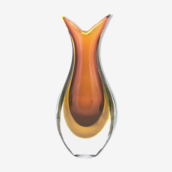 Big Flavio Poli Glass Vase for Seguso 1960s