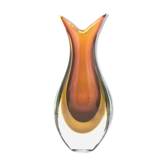 Big Flavio Poli Glass Vase for Seguso 1960s