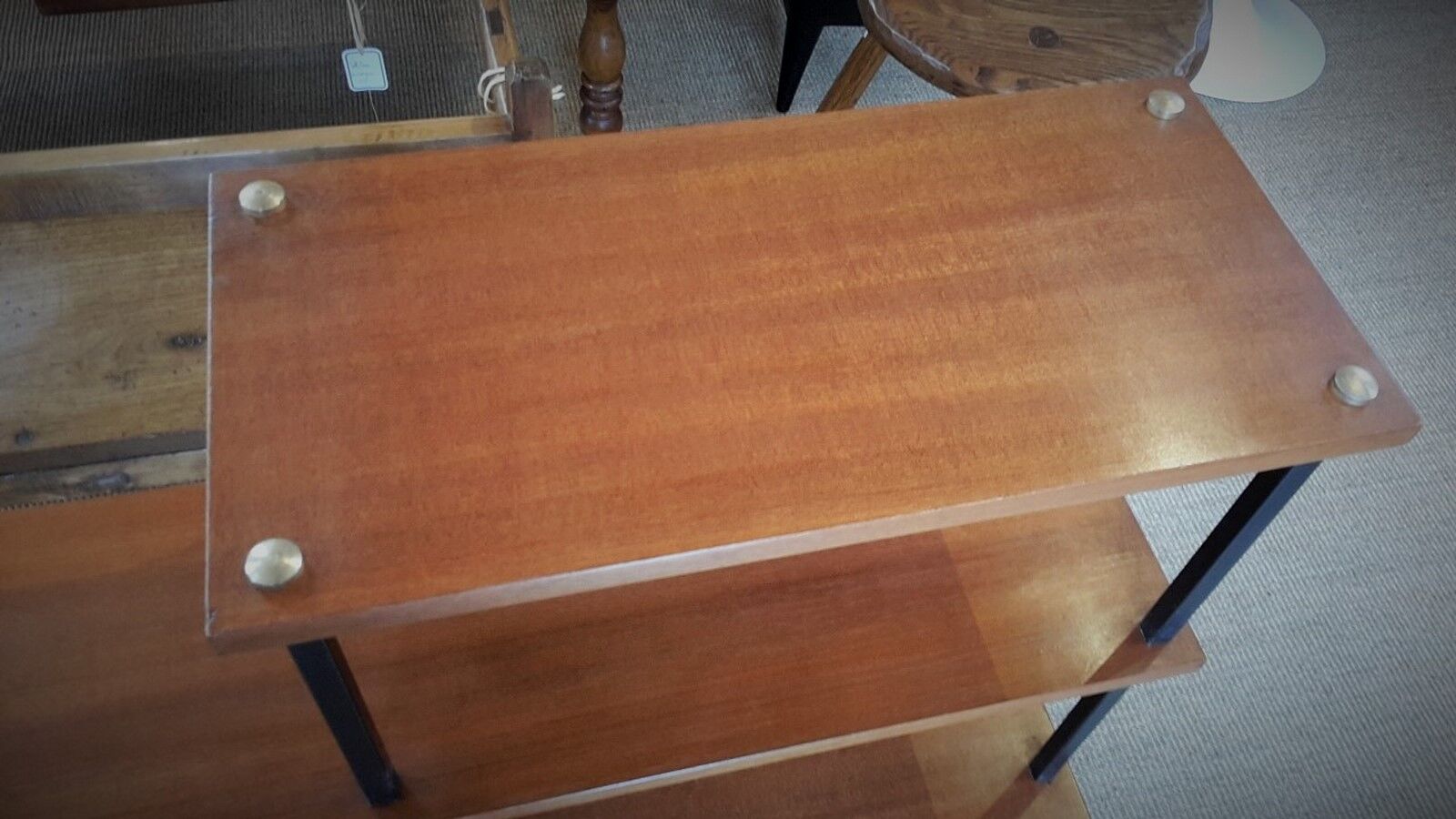 Shelf in teak vintage at 3 levels