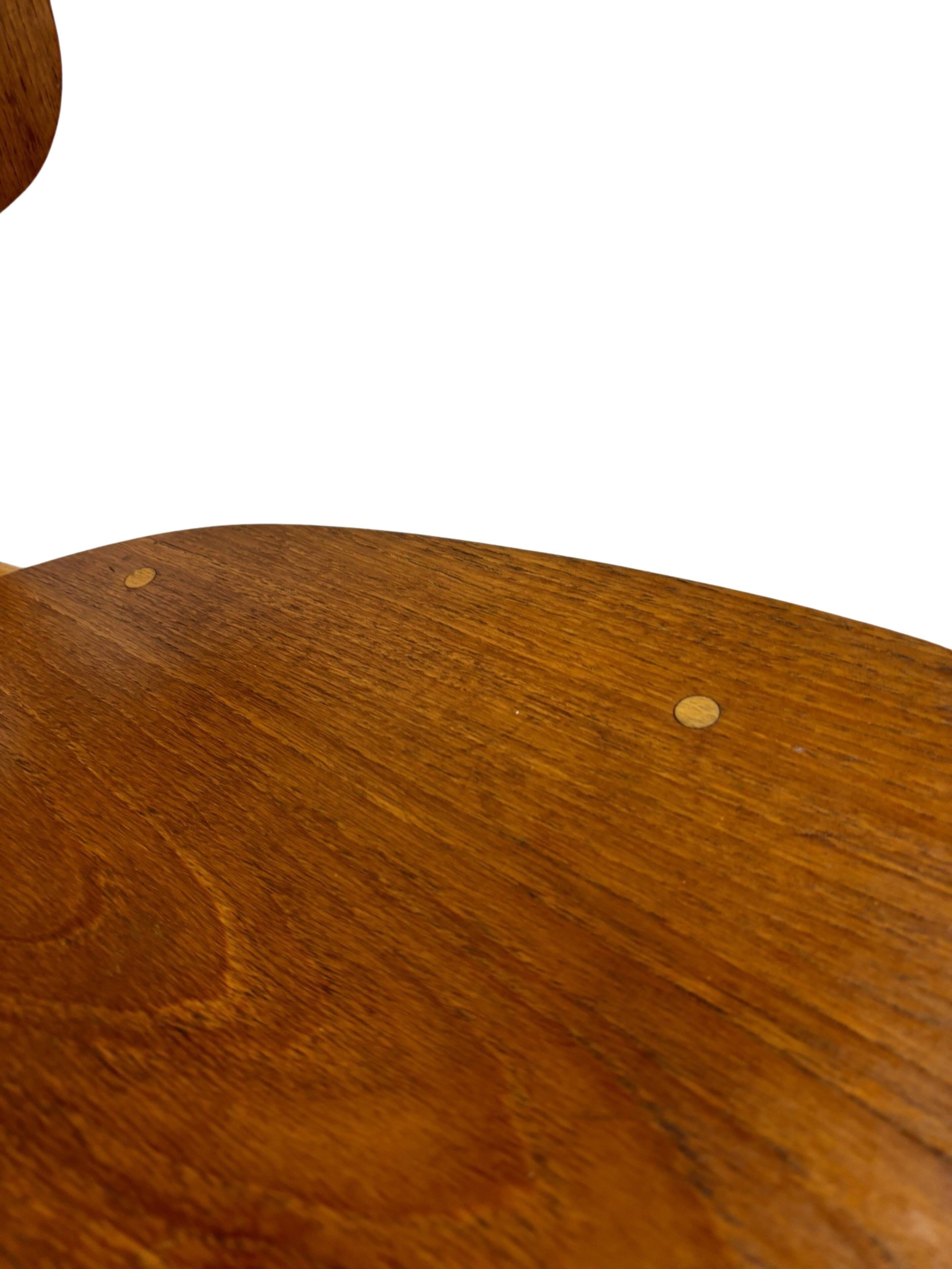 Vintage dining room chair Scandinavian 1960s plywood and teak design