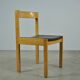 Vintage oak DUTCH DESIGN dining chairs in modern minimalist style, 1960s
