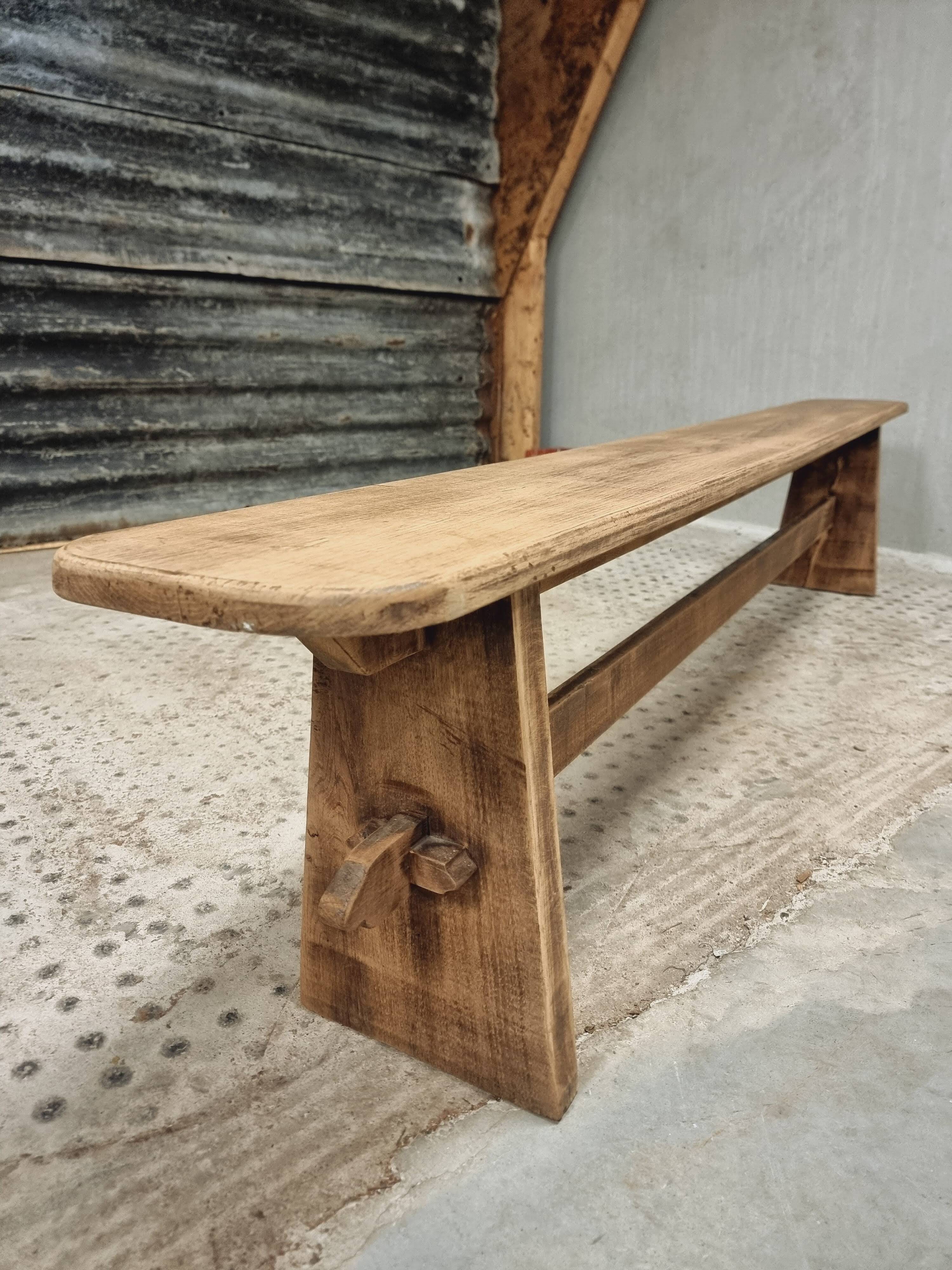 Old wooden bench side table 26 x 230 cm
