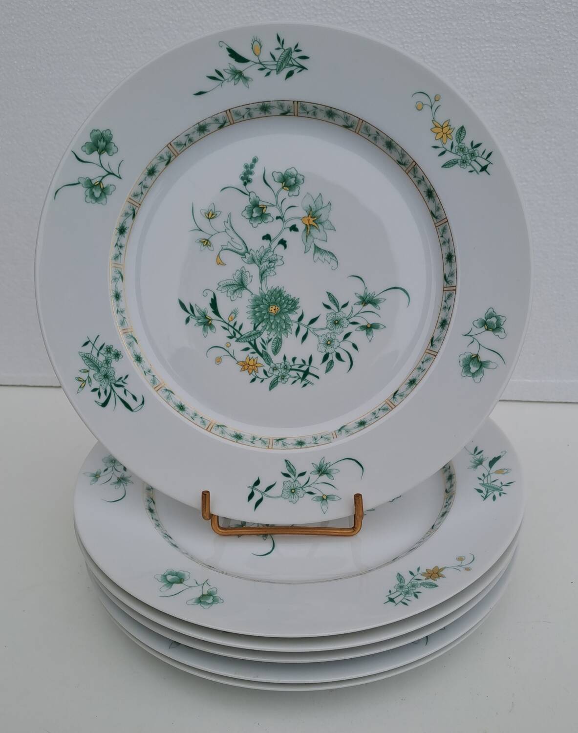 6 Bernardaud Limoges porcelain dinner plates Beijing model