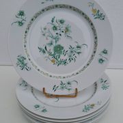 6 assiettes plates en porcelaine Bernardaud Limoges modèle Pékin