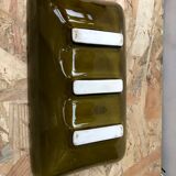 Flat lot + 4 old asparagus plates gien ceramic green vintage