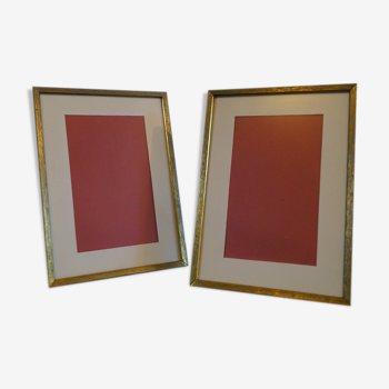 Pair of brass danish frames