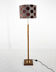 1960s Brass & Wood Floor Lamp, Denmark, Restored