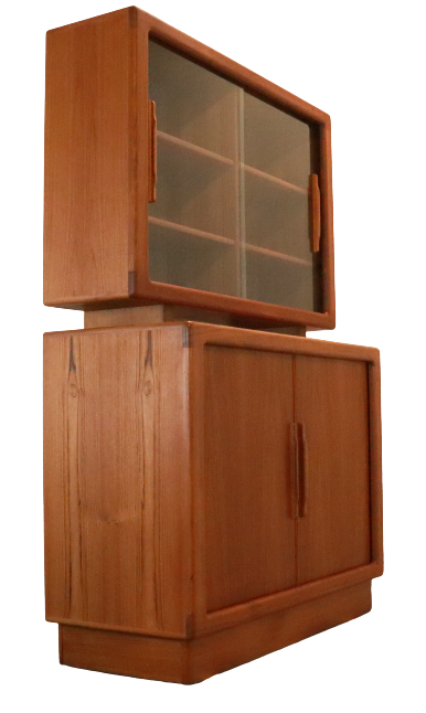 Vintage Danish design Dyrlund two-piece cabinet