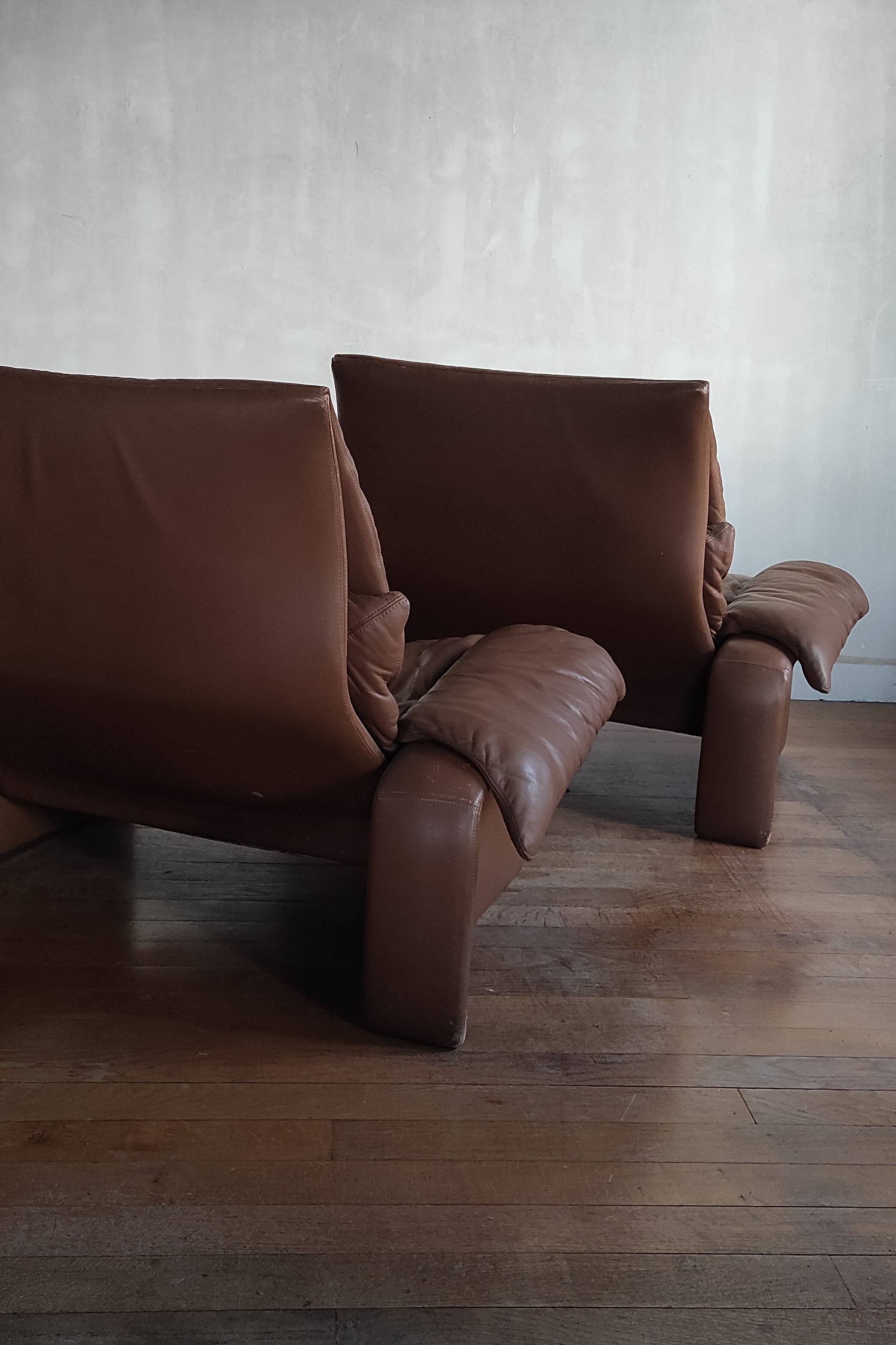 Saporiti Armchair and Ottoman Set