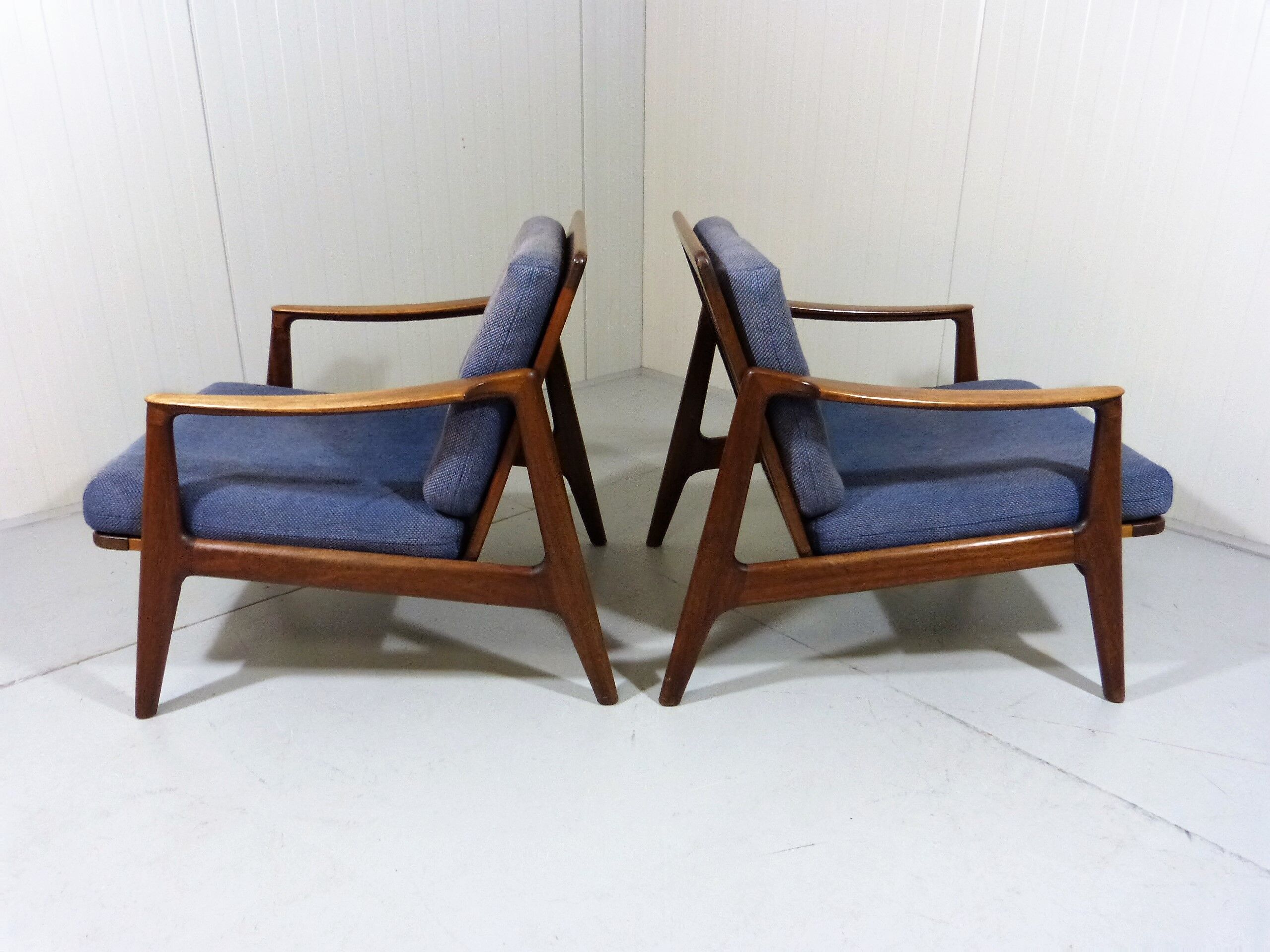 Set of 2 Teak Easy Chairs, Denmark 1960's