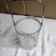 Glass and metal ice bucket