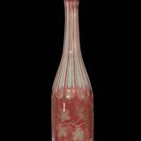 Old Baccarat crystal decanter with grape vine leaf decor